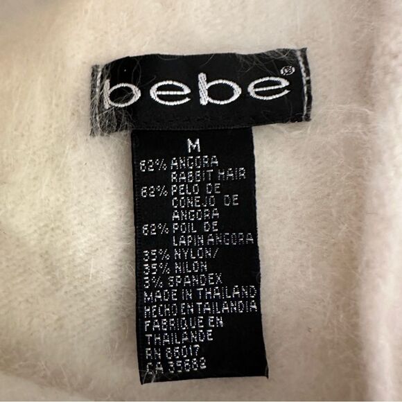 Bebe Y2k angora rabbit sleeveless funnel neck sweater - Picture 4 of 5